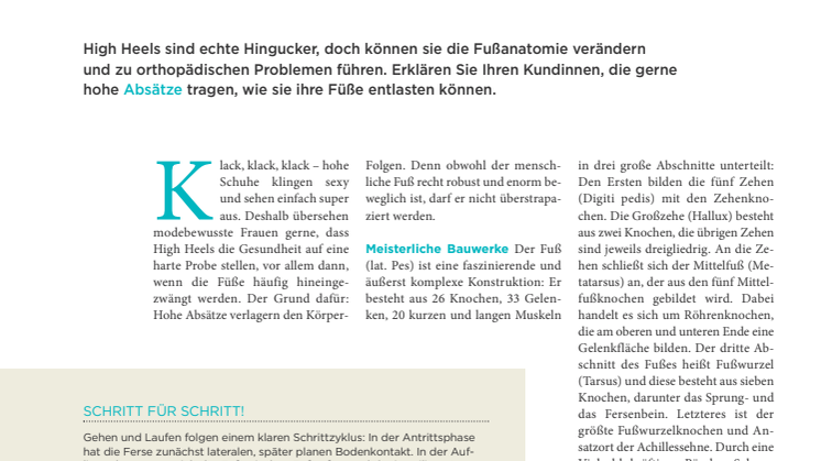 Fußprobleme verhindern