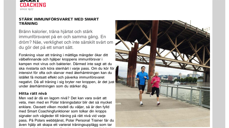 Stärk immunförsvaret med smart träning