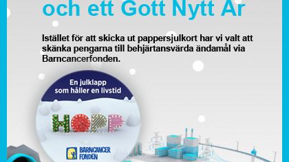 ONE Nordic önskar God jul och Gott nytt år med en gåva till Barncancerfonden