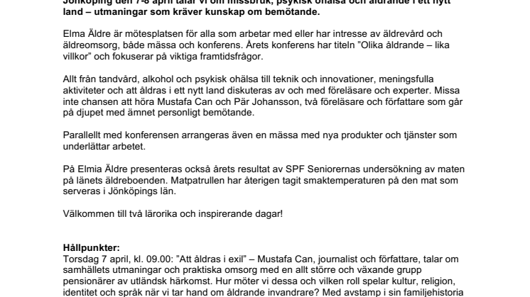 Pressinbjudan: Välkommen till Elmia Äldre!