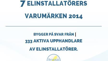 Anmärkningsvärt anonyma varumärken inom elinstallation enligt aktuell benchmarking