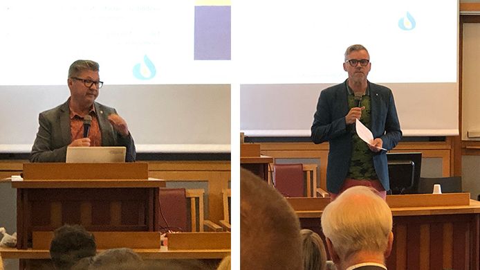 Lars-Erik Olsson, enhetschef och Ersta Sköndal Bräcke högskolas rektor Roger Klinth, .