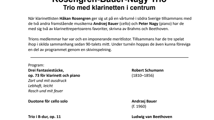 Rosengren-Bauer-Nagy Trio 