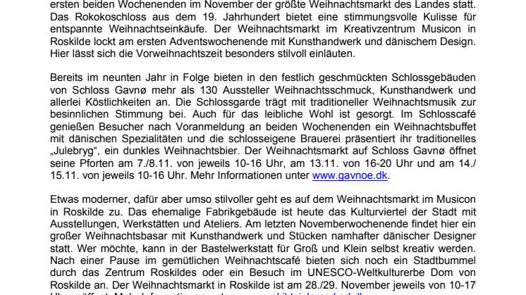 Mit Scandlines die dänische Adventszeit erleben