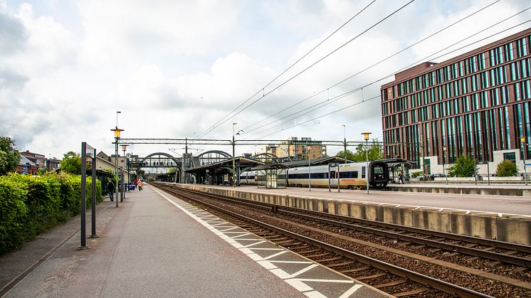 Vy från perrong 1 vid Lund C