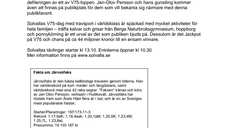 Vill du köra Järvsöfaks?