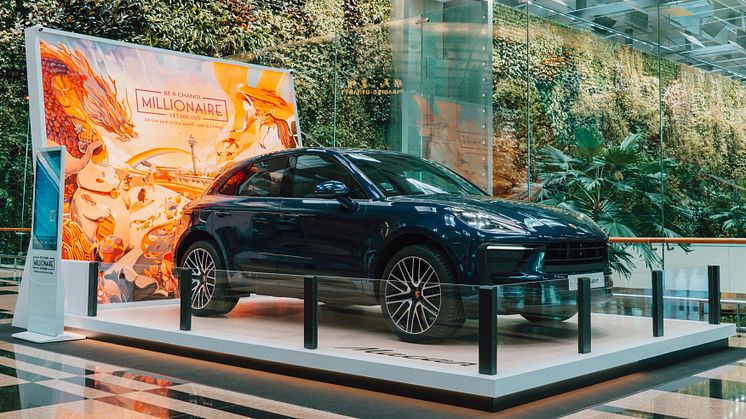 Shoppers stand a chance to drive away with a Porsche Macan and S$1 million when they spend S$50 or more at Changi Airport, Jewel or iShopChangi.