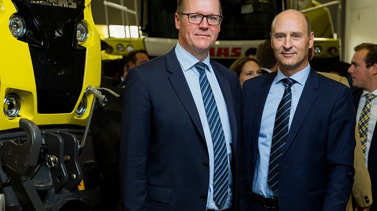 Danish Agros koncernchef Henning Haahr tillsammans med Danish Agros divisionschef för maskiner, Jens Skifter. 