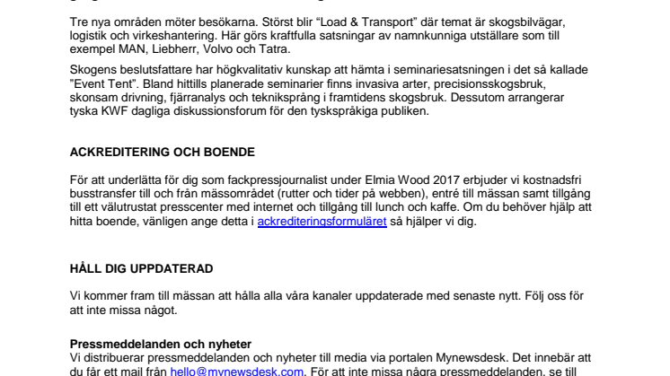 Påminnelse - Välkommen till hela världens skogsmässa den 7-10 juni