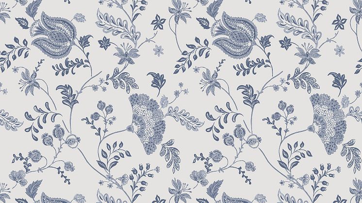 Wallpaper Scandinavia 10x0,53 m Loka Blue white Non-woven