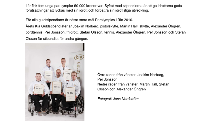 Kia delar ut Guldstipendiet för tredje året i rad