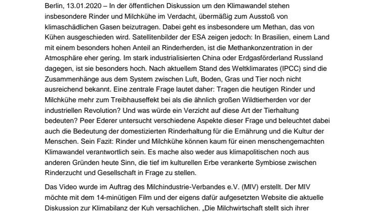 Rinder können nicht für menschengemachten Klimawandel verantwortlich sein 