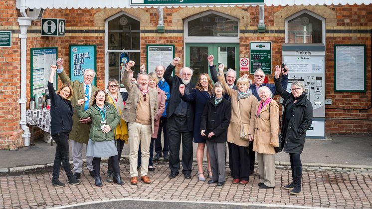 Free evening parking and a new partnership were celebrated at Edenbridge Town Station - MORE PHOTOS AVAILABLE TO DOWNLOAD BELOW