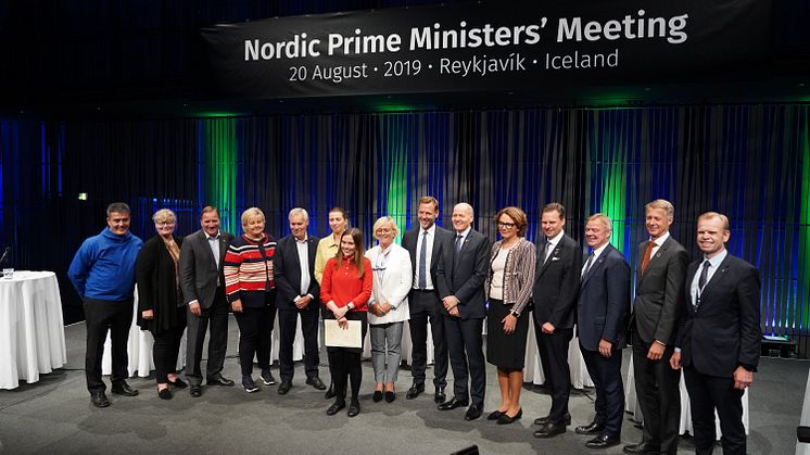 Kim Kielsen, Katrin Sjögren, Stefan Löfven, Erna Solberg, Antti Rinne, Mette Frederiksen, Katrín Jakobsdóttir, Birna Einarsdóttir, Johan Dennelind, Sigve Brekke, Tone Wille, Árni Oddur Þórðarson, Odd Arild Grefstad, Mats Granryd, Svein Tore Holsether