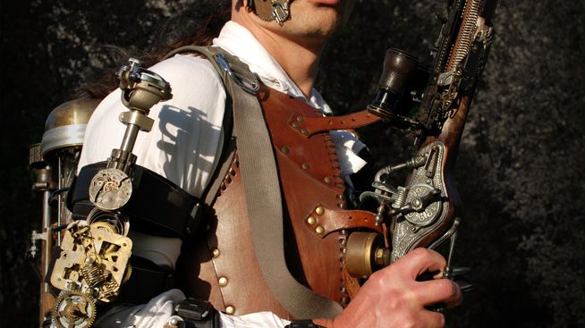 Typisk steampunk-antrekk