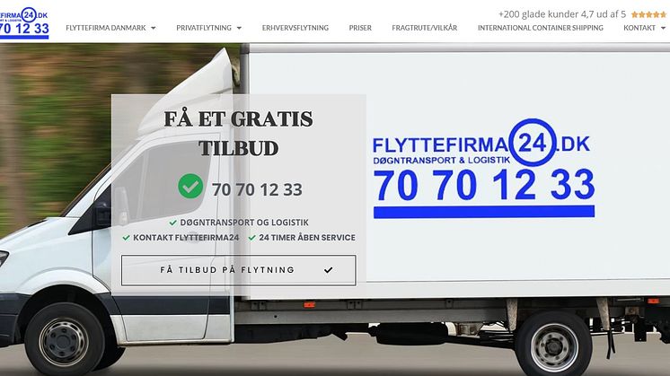 Flyttefirma24 giver dig en gratis vurdering af dit projekt