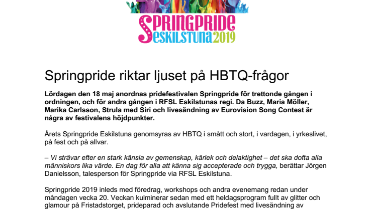 Springpride riktar ljuset på HBTQ-frågor
