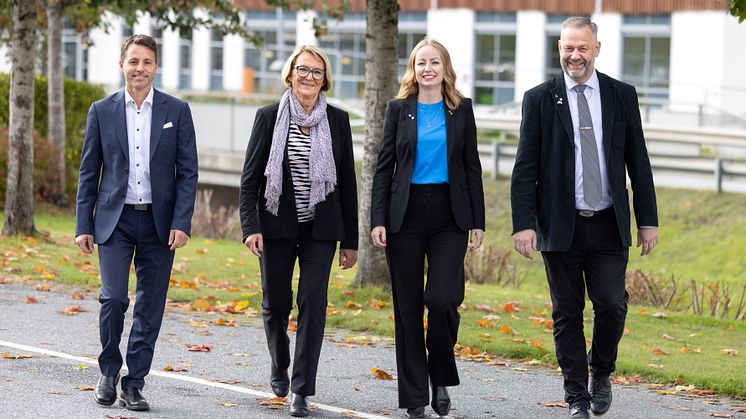 Robert Beronius (L), Lotta Lindblad Söderman (M), Andrea Kronvall (SD), Thomas Imeryd (KD). 