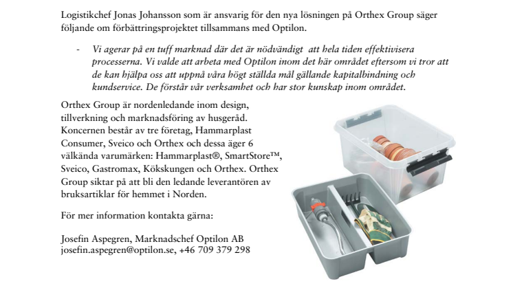 Optilon gör ny affär inom prognos- och lageroptimering