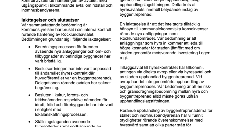 Senaste nytt - Uppföljande granskning av Rocklundaavtalet.pdf