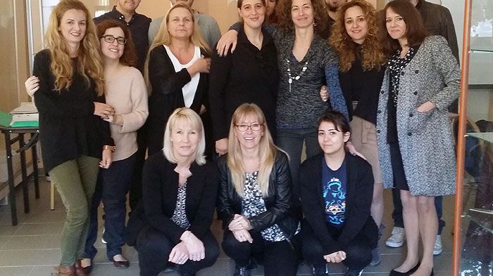 Deltagare på ERASMUS-projektmötet i Aten.