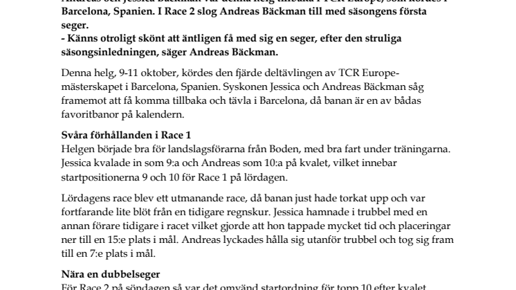 Andreas Bäckman vinnare för andra året i rad