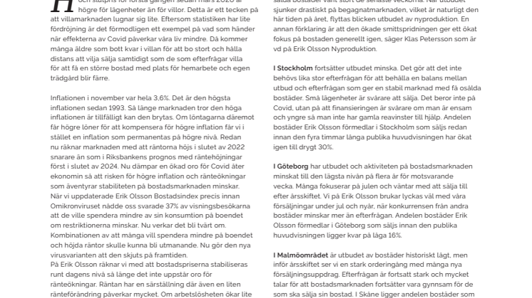 Erik Olsson Fastighetsförmedling kommenterar bostadsmarknaden december 21.pdf