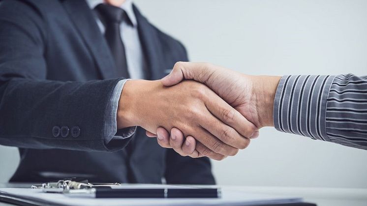 Salesman handshake