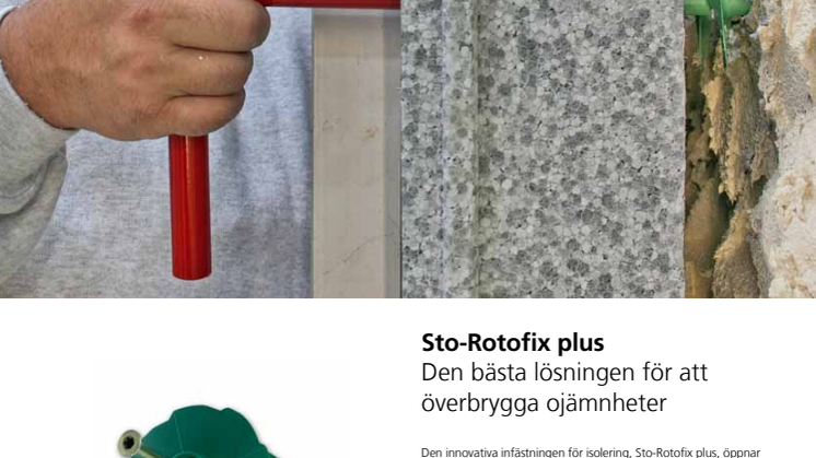 Infästning för fasadsystem: Sto-Rotofix plus