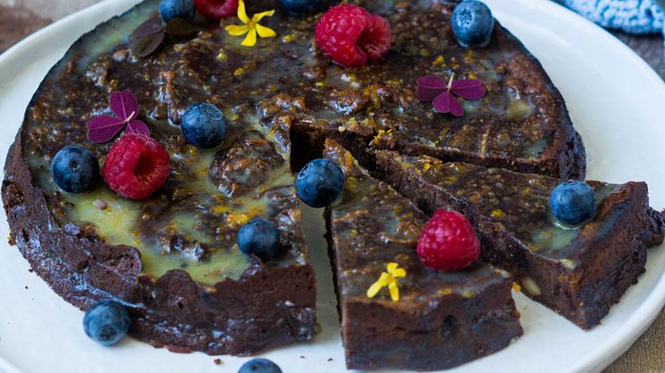 Chokoladekage med appelsinsmør 
