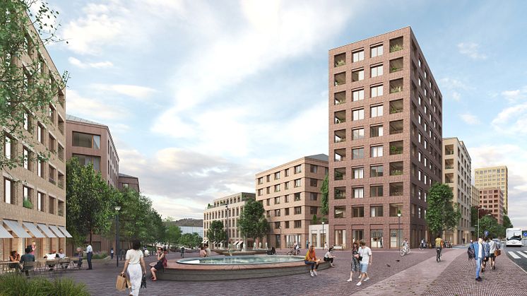 En tidig visualisering för Arenastråket, Malmström&Edström