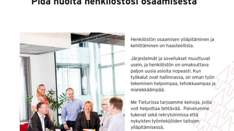 Esite: Pidä huolta henkilöstösi osaamisesta