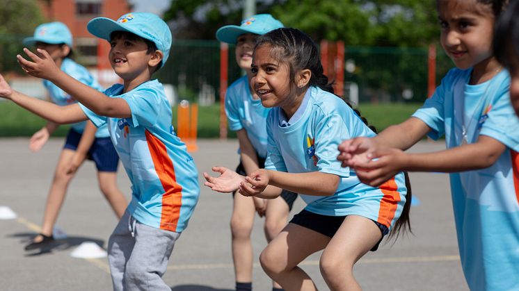 All Stars Cricket kids practice catching - credit Jonathan Cherry