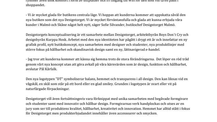 Designtorget öppnar nytt butikskoncept i centrala Malmö