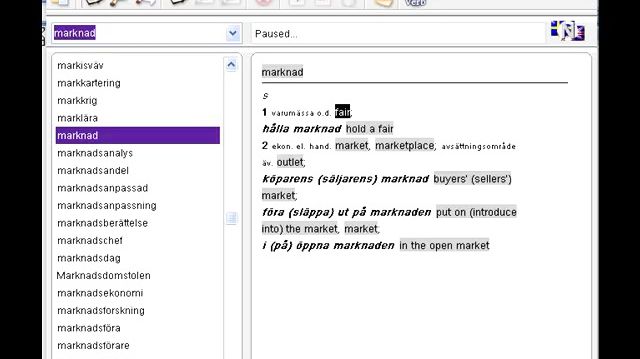 Lektion 1 - Olika sätt att söka i WordFinder