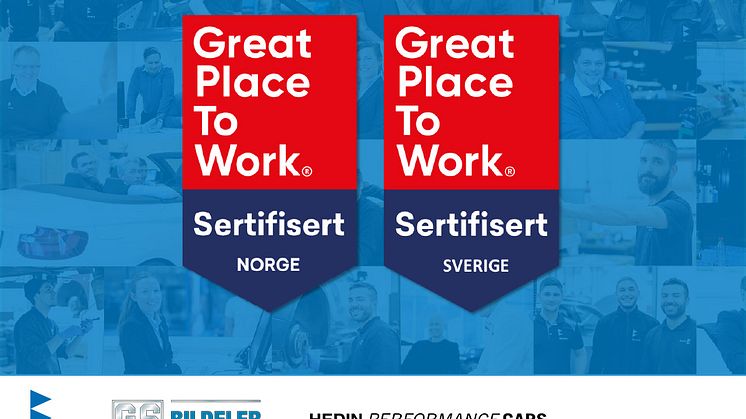 For fjerde gang på rad innfrir Hedin Automotive og datterselskapene kravene som stilles for å bli sertifisert av Great Place To Work.