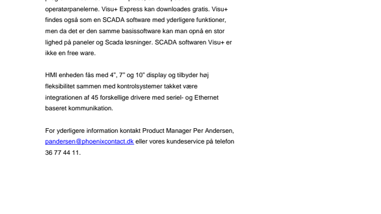 Nye Visu+ paneler til basisapplikationer