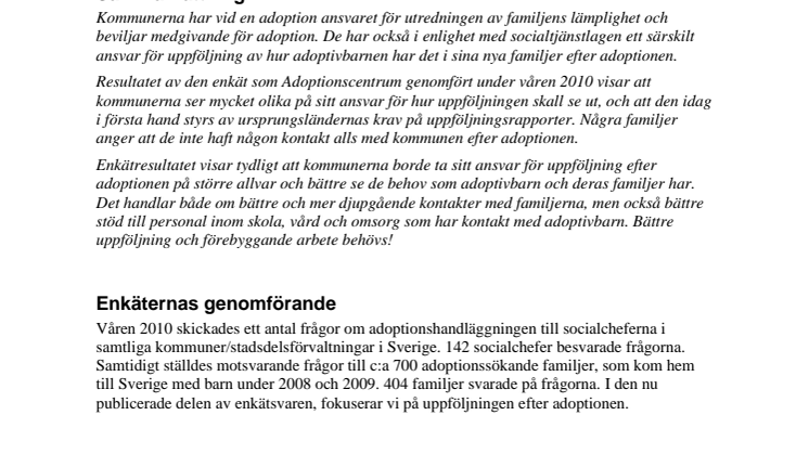 Stöd efter adoption – styrs av utlandets krav? 
