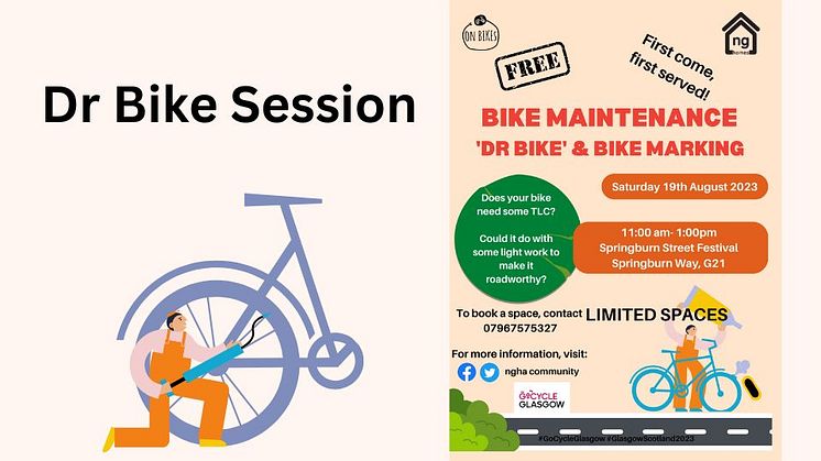 "Dr Bike" Bike Maintenance & Marking Session - Springburn Street Festival