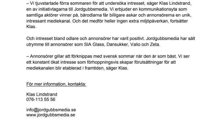 Nytt media möter jordgubbsälskarna
