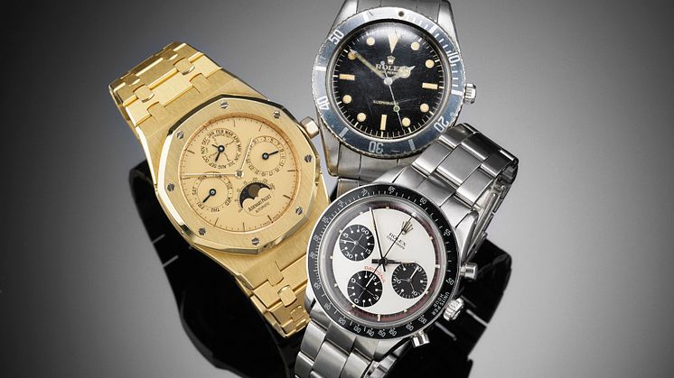 Highlights from our international wristwatch auction on 31 May 2018.