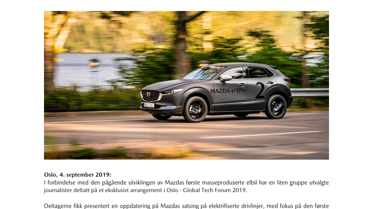 Mazda viser elektrisk prototype i Oslo