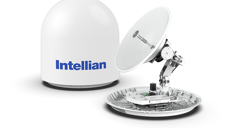 Intellian's v85NX (pictured) and v100NX antennas have been endorsed for use with the IntelsatOne Flex service
