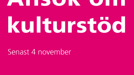Dags att ansöka om kulturstöd