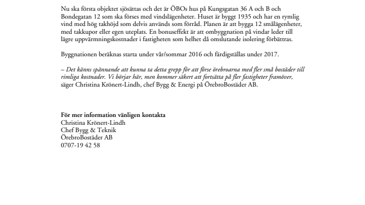 Fler smålägenheter på vindar