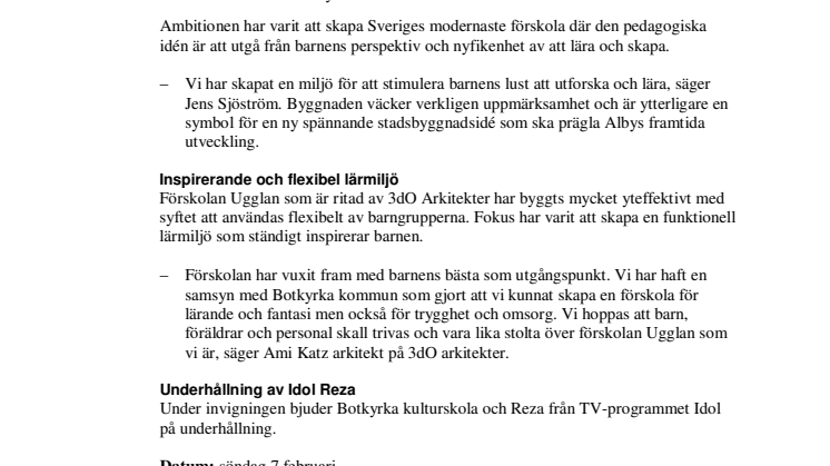 Mona Sahlin inviger unik förskola i Botkyrka 