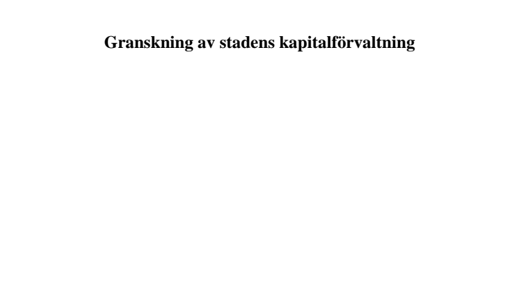Stadsrevisionens granskning