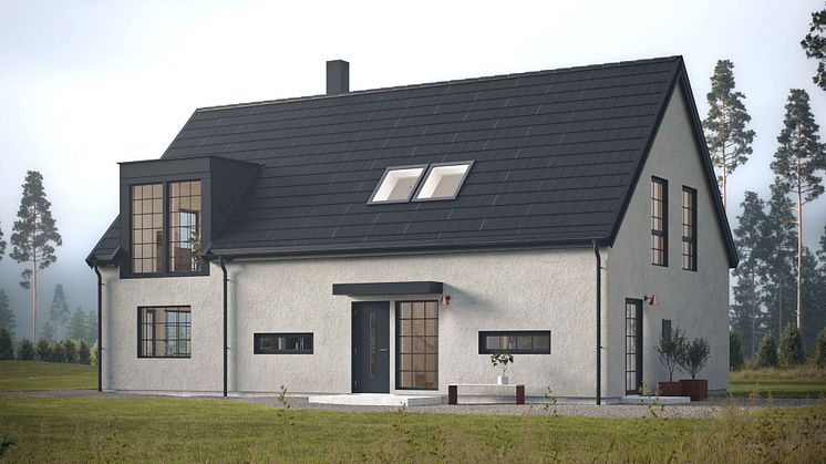 Nya husmodellen Skiffer från Myresjöhus. 