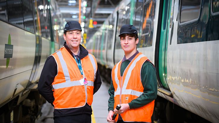 Kevin Wheat with his son Samuel. with a 32-year age gap, they are proving that apprenticeships can be studied at any time. More images below.