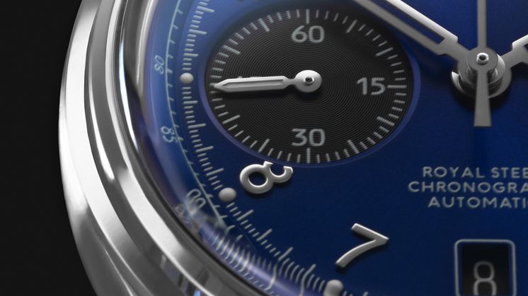 Royal Steel Chronograph 40mm Close up 2 - Sjöö Sandström.jpg